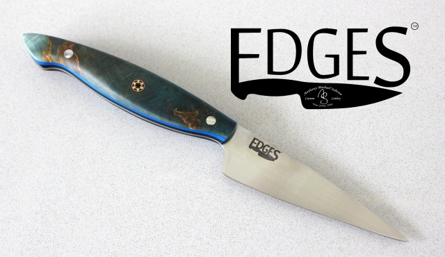 Black and Blue Paring Knife from EDGES Custom Cutlery. Retail $250.