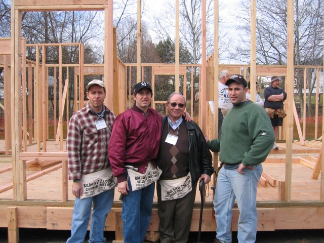 Peter Salerno Inc., family and the community at the Habitat for Humanity Hurricane Katrina project, 2006.