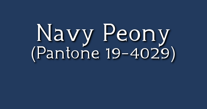 Pantone Navy Peony: Fall 2017 London