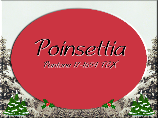 Christmas 2017 color design: Pantone Poinsettia
